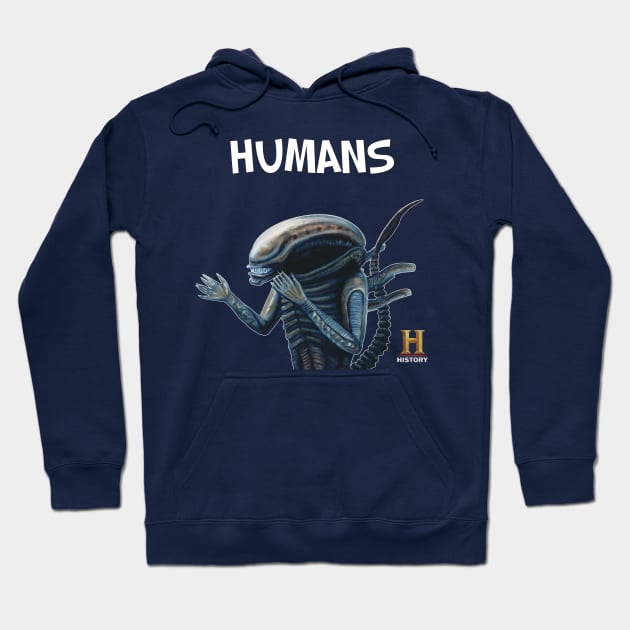 Funny Xenomorph Guy Hoodie by SPACE ART & NATURE SHIRTS 